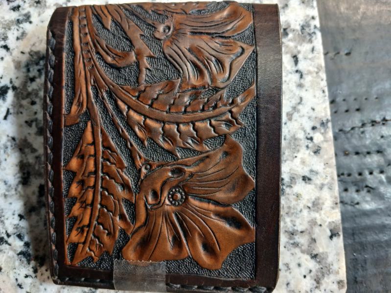 Personalized Floral Leather Wallet