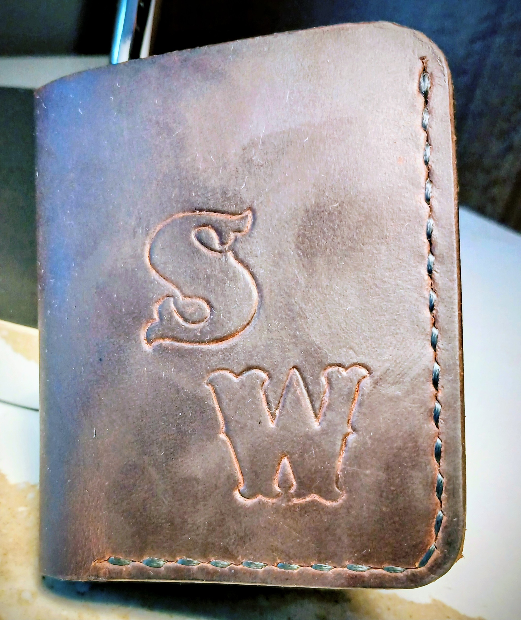 Handmade Leather Tri-fold wallet