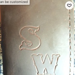 Leather tri fold wallet, can be customized