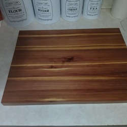 Cedar cutting board. These can be customized.