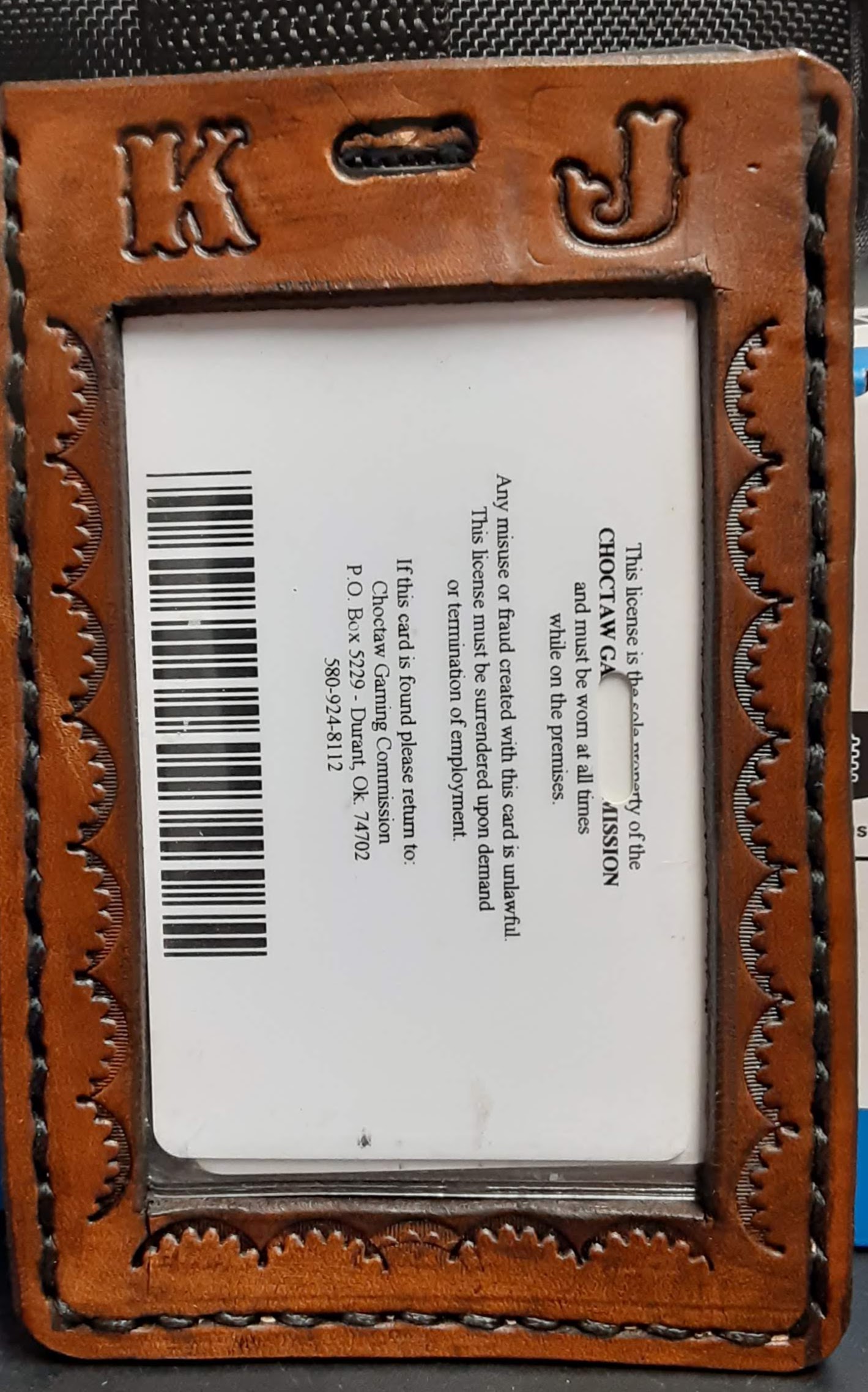 Leather ID Badge Holder