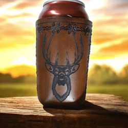 Custom Leather can cozies