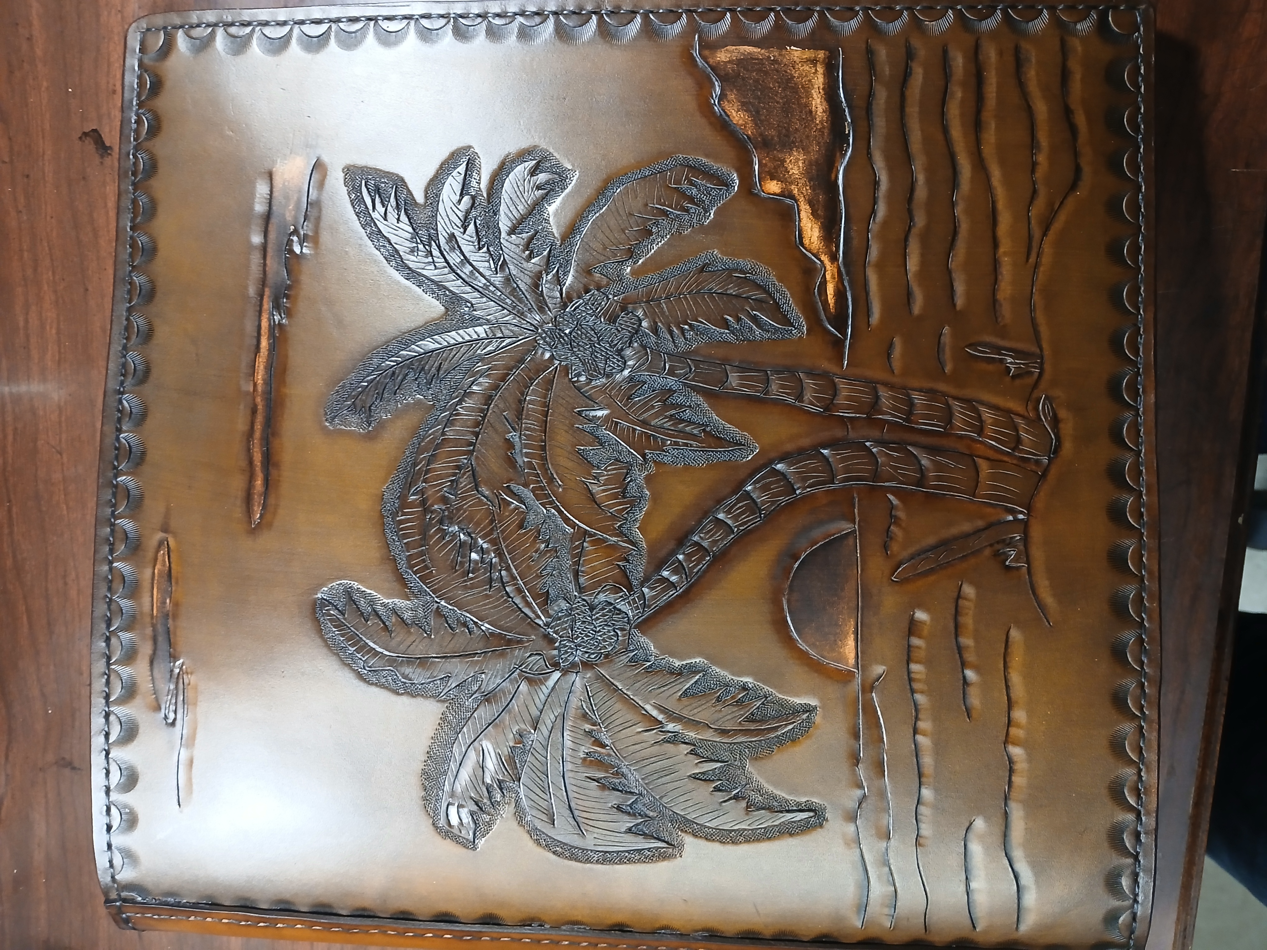 Leather binder cover
