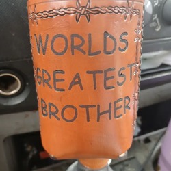 Leather can koozie