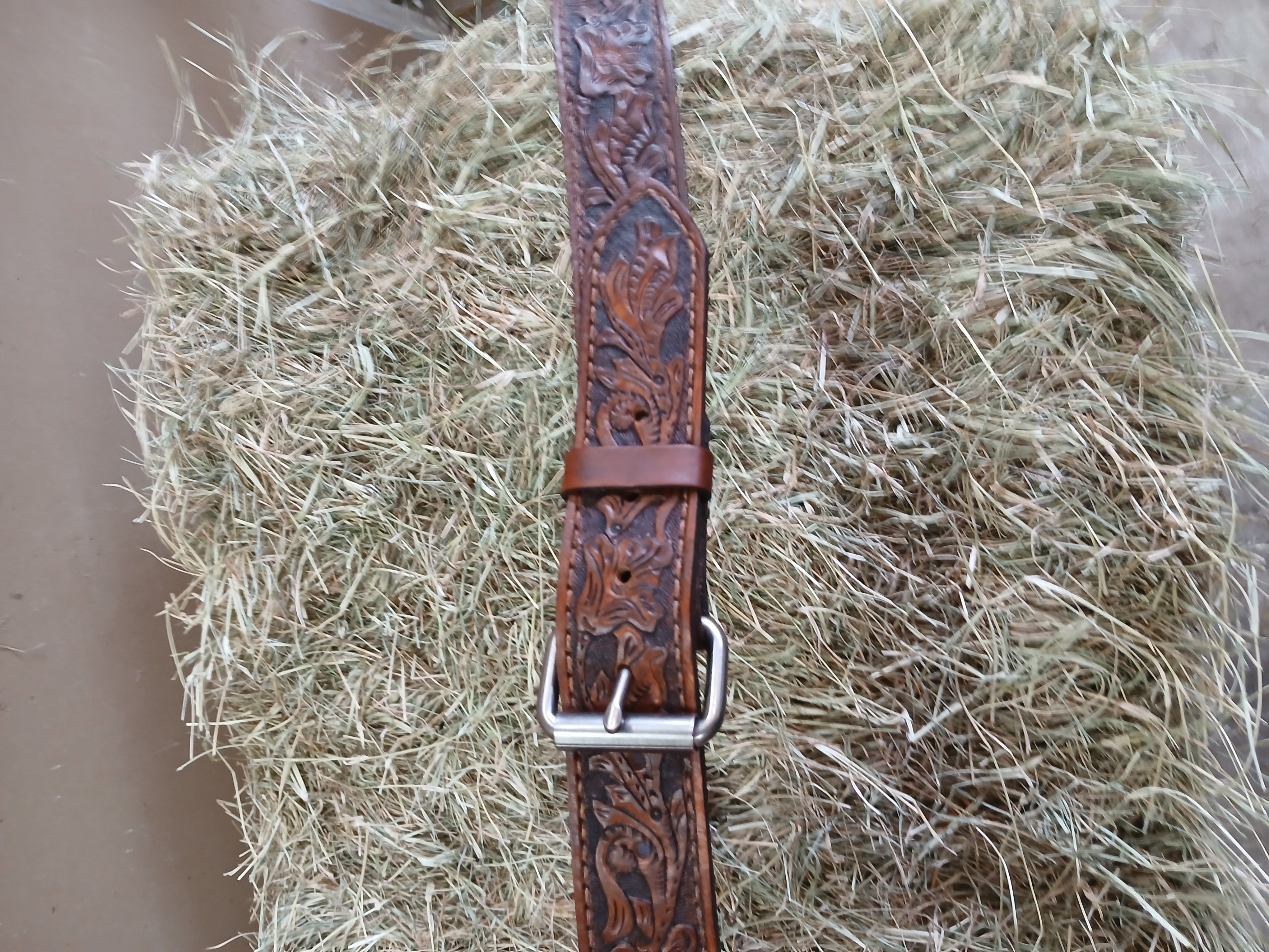 Tooled Leather Belt
