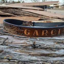 Custom made leather belts